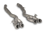 A front wide view of the remus connection pipe for Remus Exhaust with white background