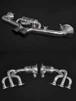 Capristo Headers + 250 Cell Sport Cats + Carbon Engine Cover - Porsche 991.2 GT3RS