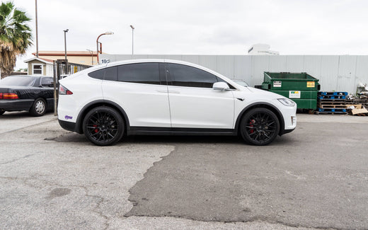 Tesla Model X on 22 inch Vorsteiner V-FF 107 Wheels in Satin Black!