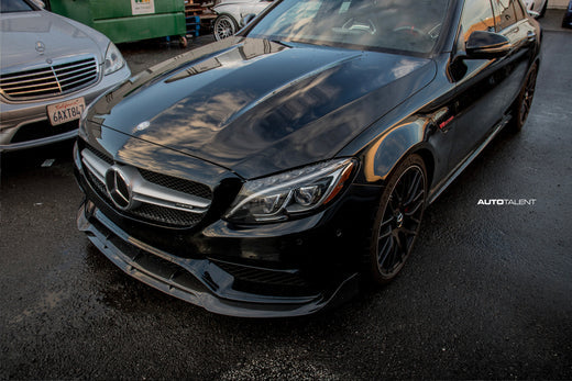 Mercedes W205 C63S AMG with new KW Height Adjustable Spring kit (HAS) + Carbon Aero