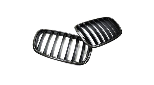 AutoTecknic Front Grilles Carbon Fiber For BMW E70 X5, X5M and E71 X6/X6M