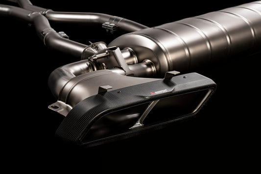 Akrapovic titanium evolution line exhaust with carbon fiber tips