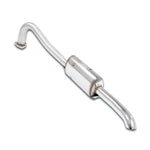 wide view of Supersprint Rear exhaust 100% Stainless steel for Alfa Romeo Spider 1.3 Junior (Coda tronca) 1969-1975 with white background