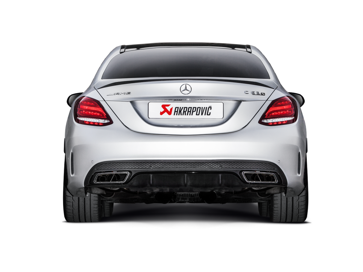 Akrapovic Evolution Line (Titanium) MTP-ME/T/2H/1 for Mercedes-Benz C63 AMG Sedan (W205) 2015-2018, top view