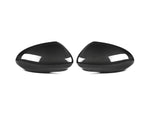 A front view of AUTOTECKNIC REPLACEMENT DRY CARBON MIRROR COVERS - TOYOTA GR86 | SUBARU BRZ 2022+ with white background