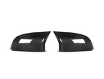 A front view of AUTOTECKNIC M-INSPIRED DRY CARBON MIRROR COVERS - BMW F25 X3 | F26 X4 | F15 X5 | F16 X6 2010-2019 with white background