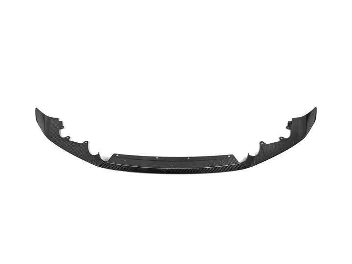 A front view of AUTOTECKNIC DRY CARBON PERFORMANTE FRONT AERO LIP - BMW F87 M2 COMPETITION 2018+ with white background