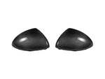 A front view of AUTOTECKNIC REPLACEMENT DRY CARBON MIRROR COVERS - PORSCHE 958 CAYENNE 2011–2014 with white background