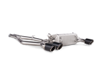 Akrapovic Alfa Romeo Giulia Quadrifoglio Slip-On Line (Titanium) w/Titanium/Carbon Fiber Tips S-AR/TI/7H for Alfa Romeo Giulia Quadrifoglio 952 2018-2027, side view