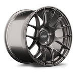 Gunmetal finished alloy wheel with multi-spoke design and center cap on white background - APEX Wheels wheel for 18x12.5 ET52 5x120.65 - Anthracite