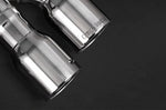 Close-up of Capristo polished stainless tips with Capristo lettering