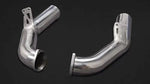 Wide view of Capristo Exhaust OPF/GPF Spare Pipes for BMW 850i G15 1991-1992 with black background