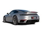 Akrapovic Slip-On Race Line (Titanium) S-PO/TI/19 for Porsche 911 Turbo/Turbo S (992) 2021-2025, rear view
