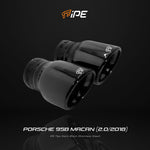 IPE black chrome exhaust tips for the Porsche Macan