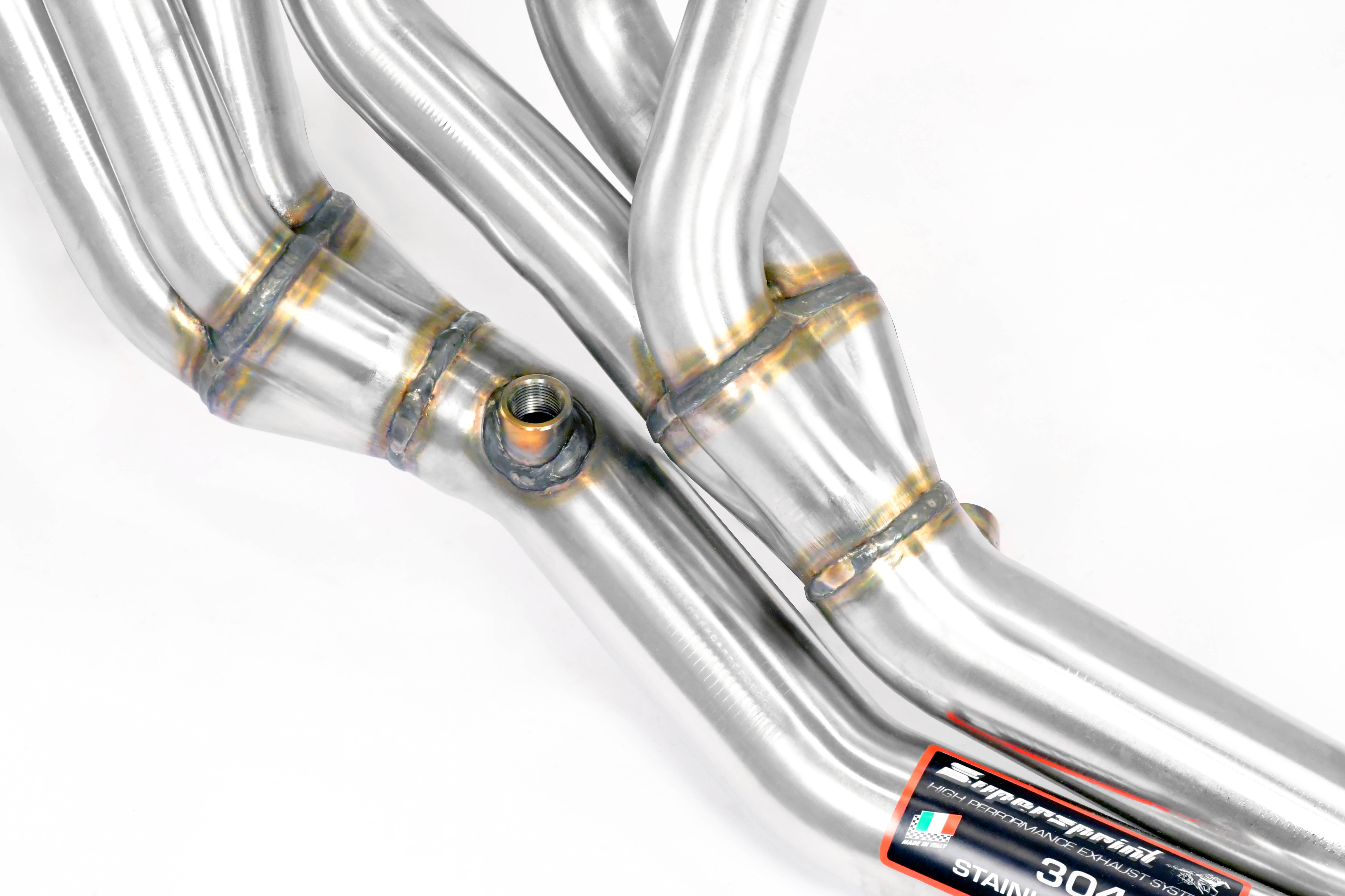 close view of Supersprint Manifold (Left Hand Drive) for BMW E30 - S50 / S52 engine conversion 1995-1999 with white background