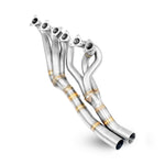 wide front view of Supersprint Manifold (Left Hand Drive) for BMW E30 - S54 engine conversion 1982-2006 with white background