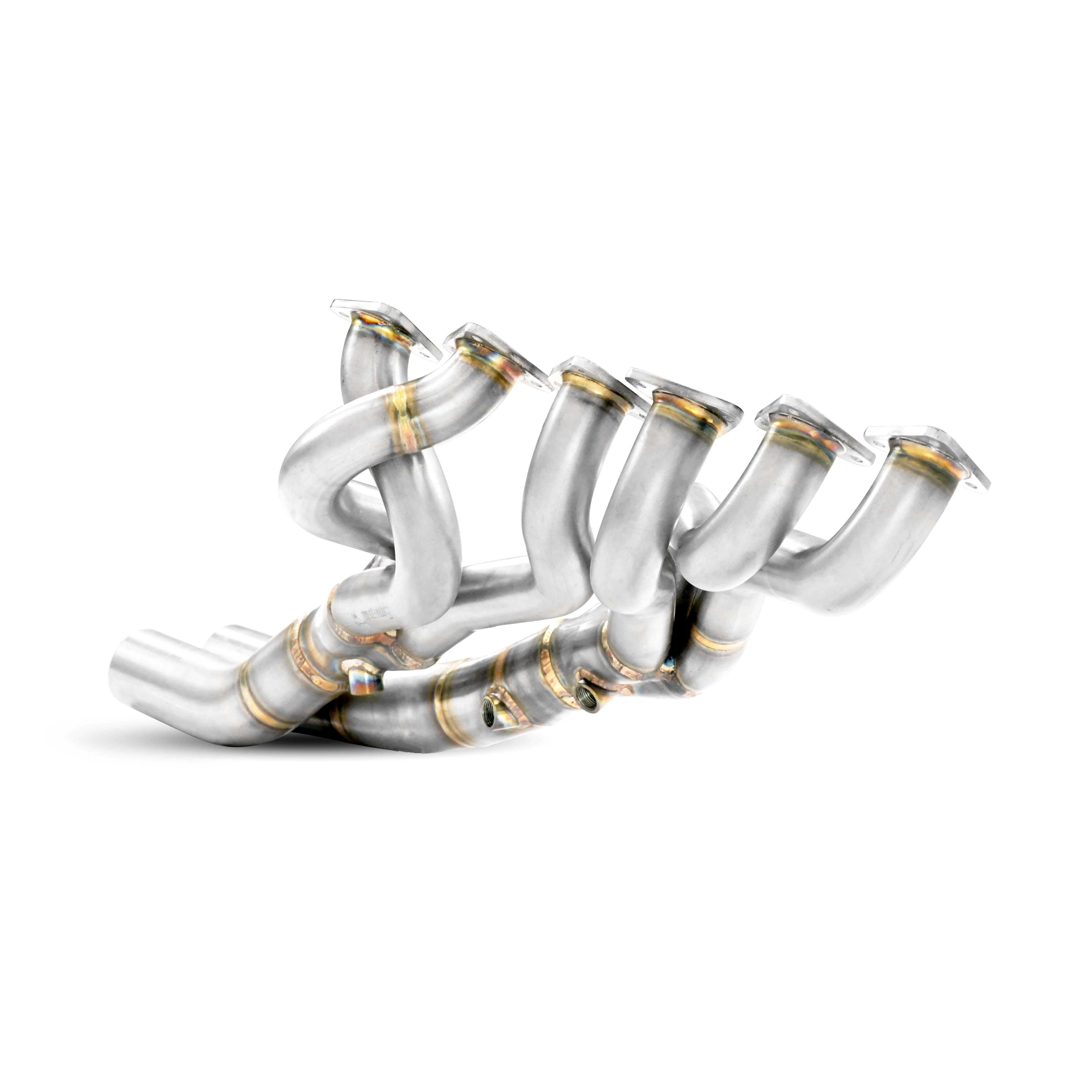 close front view of Supersprint Manifold (Left Hand Drive) for BMW E30 - S54 engine conversion 1982-2006 with white background