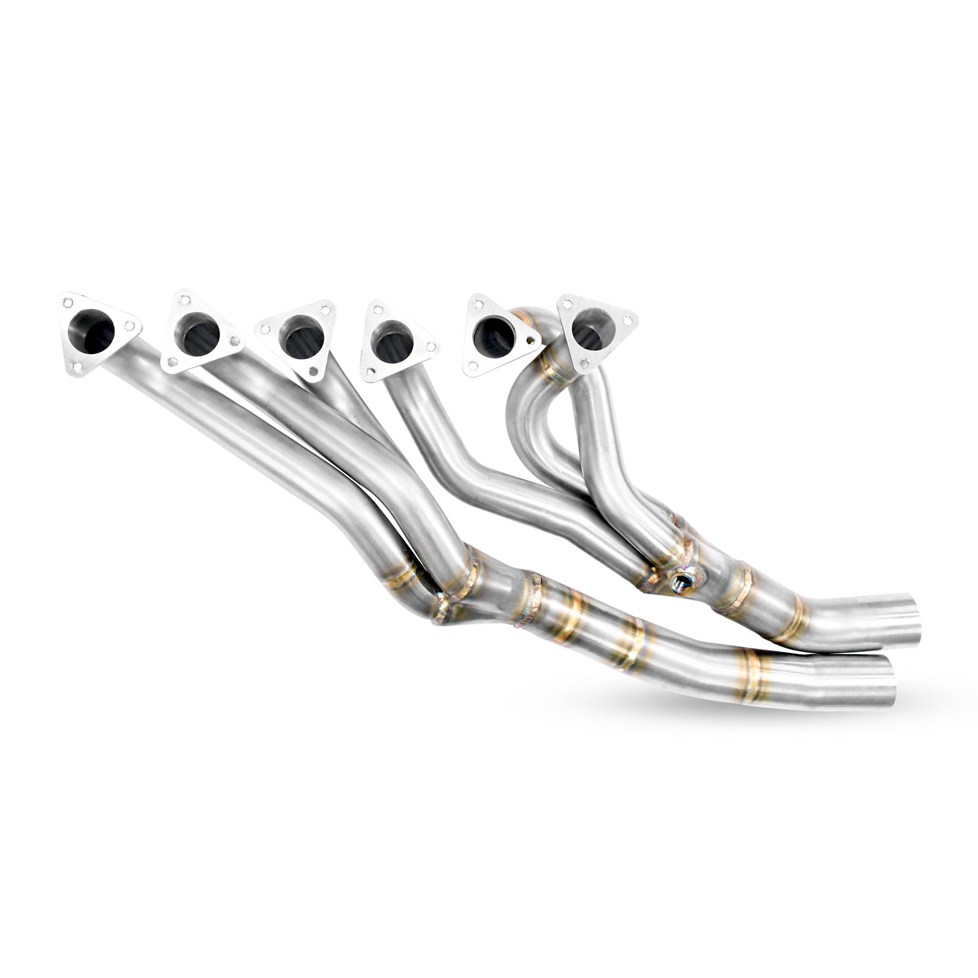 wide top view of Supersprint Manifold (Left Hand Drive) for BMW E30 - S54 engine conversion 1982-2006 with white background