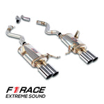wide top view of Supersprint F1 Race Axle Back Package for BMW E92 Coupè M3 4.0 V8 2007-2013 with white background