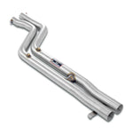 wide view of Supersprint Front Pipes Kit for BMW E36 M3 Replaces Catalytic Converter 1992-1995 with white background