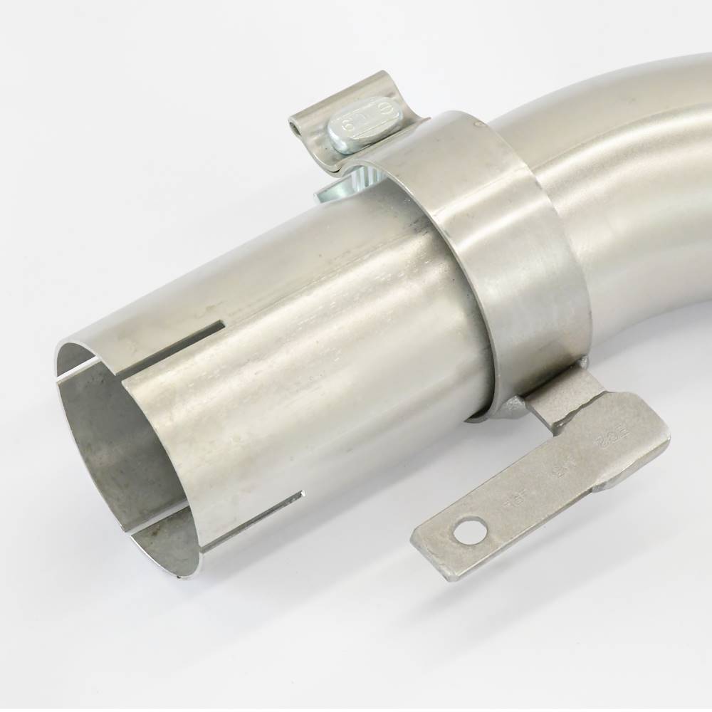 close side view of Supersprint Front pipes kit + silencers (Replaces catalytic converter) for BMW E90 M3 2007-2011 with white background