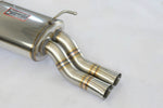 close top view of Supersprint Rear exhaust " Racing " Side-Exit for BMW E36 M3 3.2i (Sedan / Coupé / Convertible) 1996 -1999 with white background