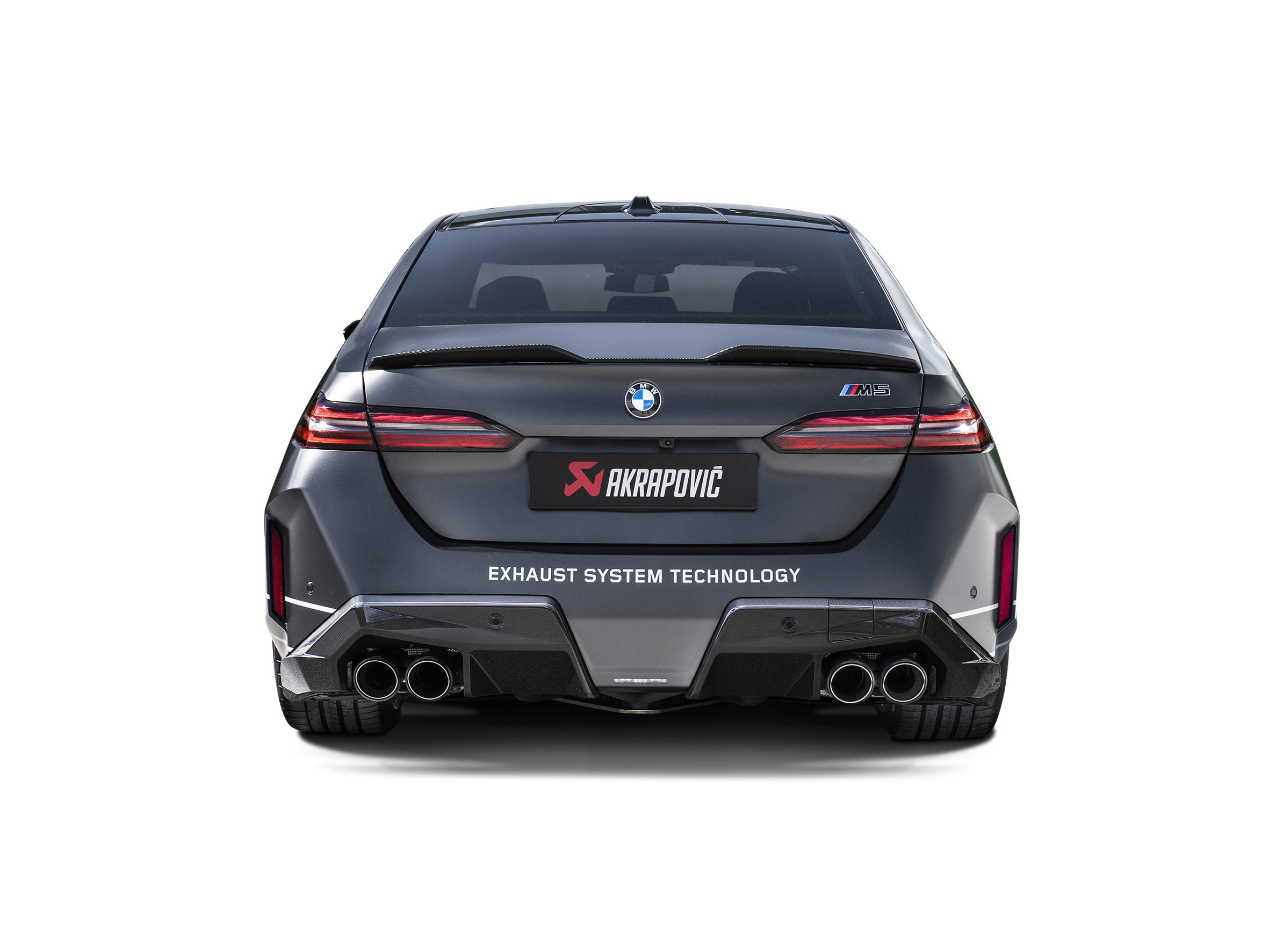 Akrapovic Tail Pipe Set (Carbon) TP-CT/78 for BMW M5 (G90) 2025-2026, rear view