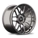 Gunmetal finish alloy wheel with multi-spoke design and black center cap on clean white background - APEX Wheels wheel for 19x10 ET25 5x120 - Anthracite
