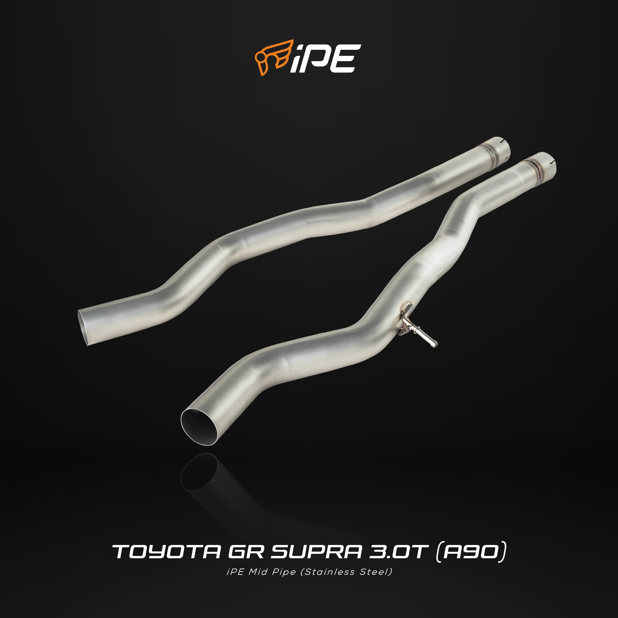 IPE stainless steel mid pipes for the Toyota GR Supra A90