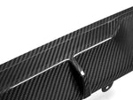 A close up view of AUTOTECKNIC DRY CARBON PERFORMANTE REAR DIFFUSER - BMW G20 M340I PRE-LCI 2019-2022 with white background