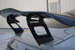 Carbon rear wing uprights from the side - Carbon Fiber Rear Wing for the 2024-2026 AMG GT 55 / GT 63 Coupe