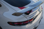 Carbon rear wing and uprights seen from the rear - Carbon Fiber Rear Wing for the 2024-2026 AMG GT 55 / GT 63 Coupe