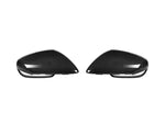 A back view of AUTOTECKNIC REPLACEMENT DRY CARBON MIRROR COVERS - PORSCHE 911 (992) / GT3 / GT3 RS 2020+ with white background