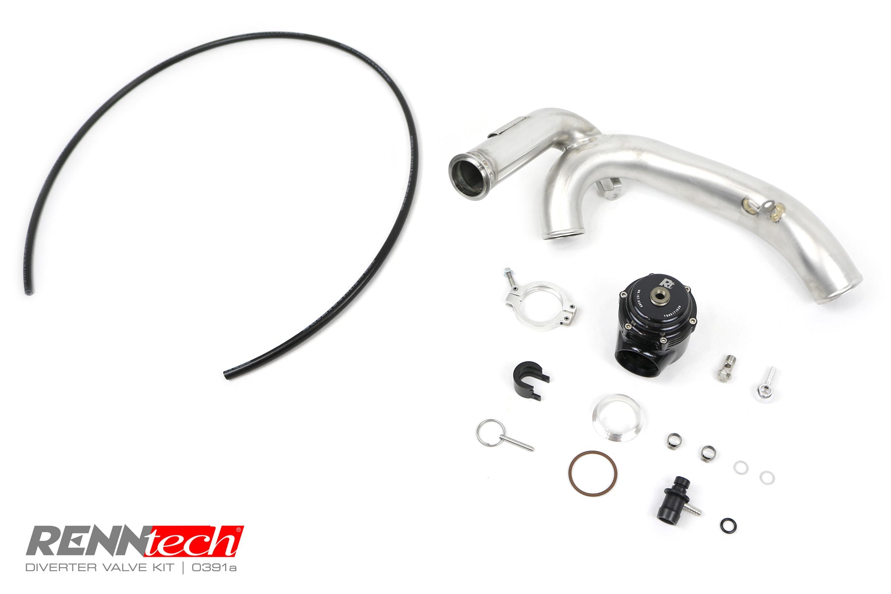 Full RennTech diverter valve kit with hose and hardware - Diverter Valve for the 2011-2014 S 63 AMG