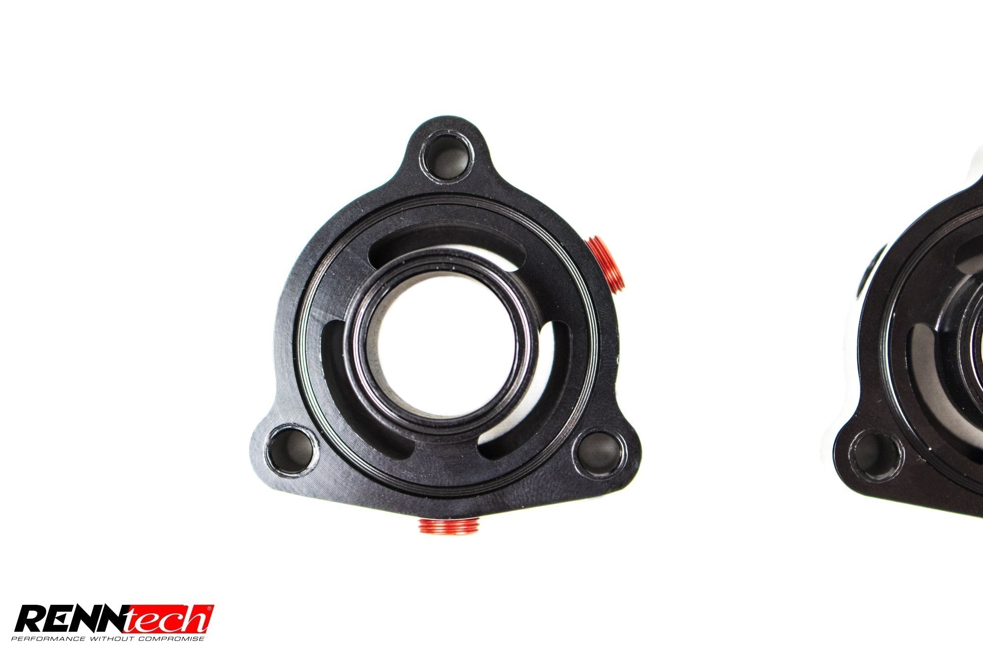 A close up view of RENNtech Blow-Off Valve Adapter | 3.0L V6 | 4.0 L V8 BiTurbo Engines For Mercedes-Benz GLE 43 AMG BiTurbo 2016-2020 with white background