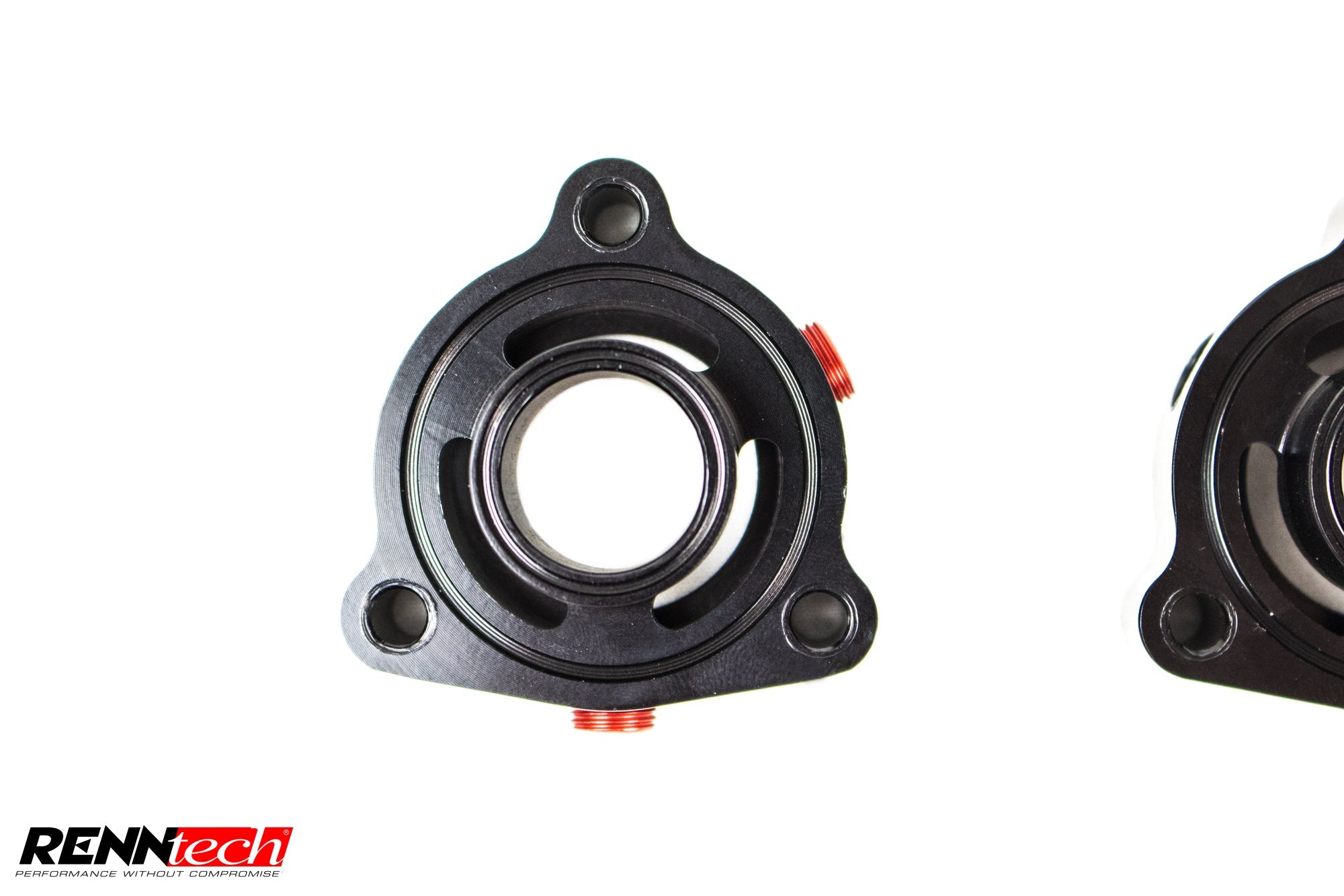 A close up view of RENNtech Blow-Off Valve Adapter | 3.0L V6 | 4.0 L V8 BiTurbo Engines For Mercedes-Benz C 400 BiTurbo 2015-2023 with white background