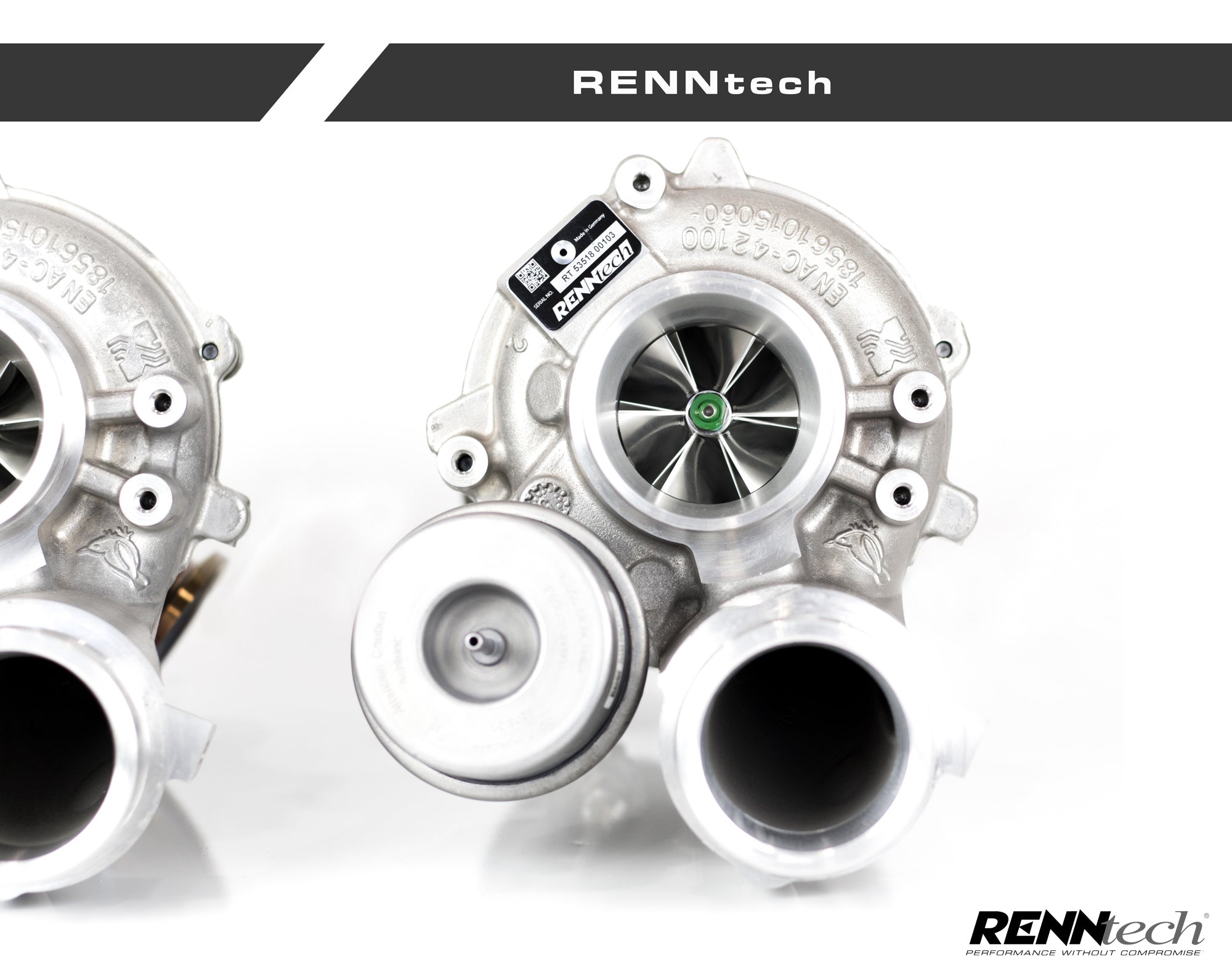 RennTech hybrid turbochargers for the M178 - R3 Performance Package for the 2018-2021 AMG GT R