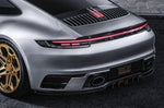 A back view of TECHART Rear Aero Wings Porsche 992 Carrera & Targa fitted on a car