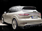 A back view of TECHART Rear Apron With Diffusor Porsche Cayenne fitted on a car