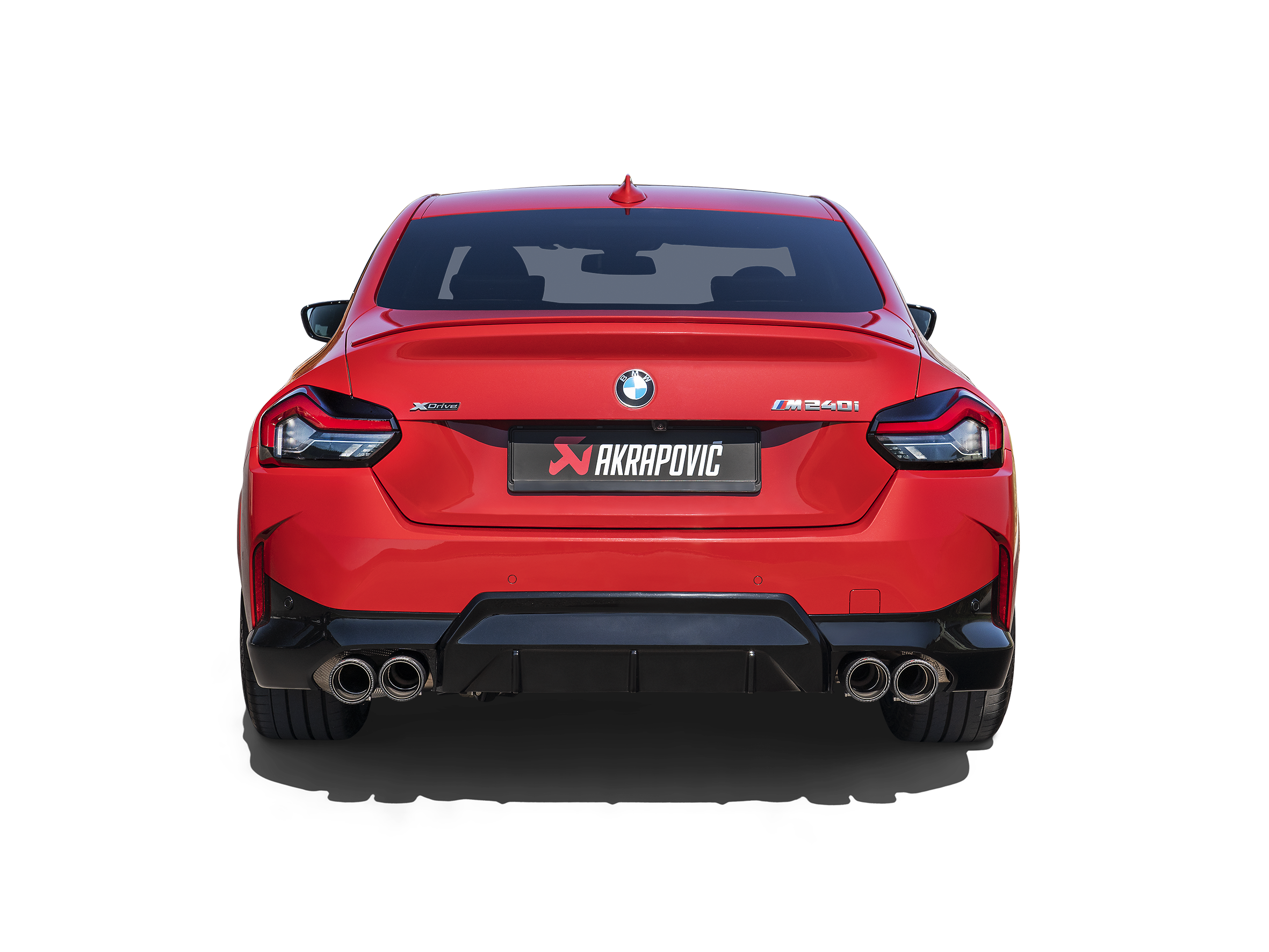 Akrapovic BMW M240i (G42) Slip-On Line Exhaust (Titanium)(will need BMW#18 30 8 686 640) S-BM/T/32H for BMW M240i G42 2022-2027, rear view