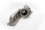 A front overview of Pure Turbos BMW N55 PURE750 Turbo Upgrade's pipe on a white background