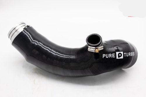 A front overview of a part of Pure Turbos BMW N55 PURE750 Turbo Upgrade on a white background