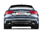 Akrapovic Audi S6 Sedan / S7 Sportback (C7) Evolution Line Cat Back (Titanium) w/ Carbon Tips S-AU/TI/6H for Audi S6 Sedan C7 2013-2018, detail view