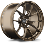 Bronze finished alloy wheel with ten-spoke design and center cap on white background - APEX Wheels wheel for 19x10.5 ET15 5x114.3 - Satin Bronze