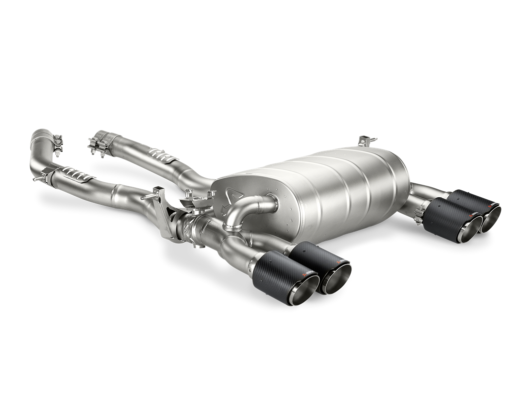 Akrapovic Slip-On Line Titanium Exhaust BMW M3 F80 / M4 F82 M-BM/T/8H for BMW M3 F80 2015-2018, side view