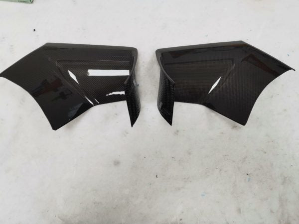 wide view of Capristo Carbon Fiber Rear Spoiler Duct Cover for Ferrari 488 Pista Coupe 2019-2021 with white background