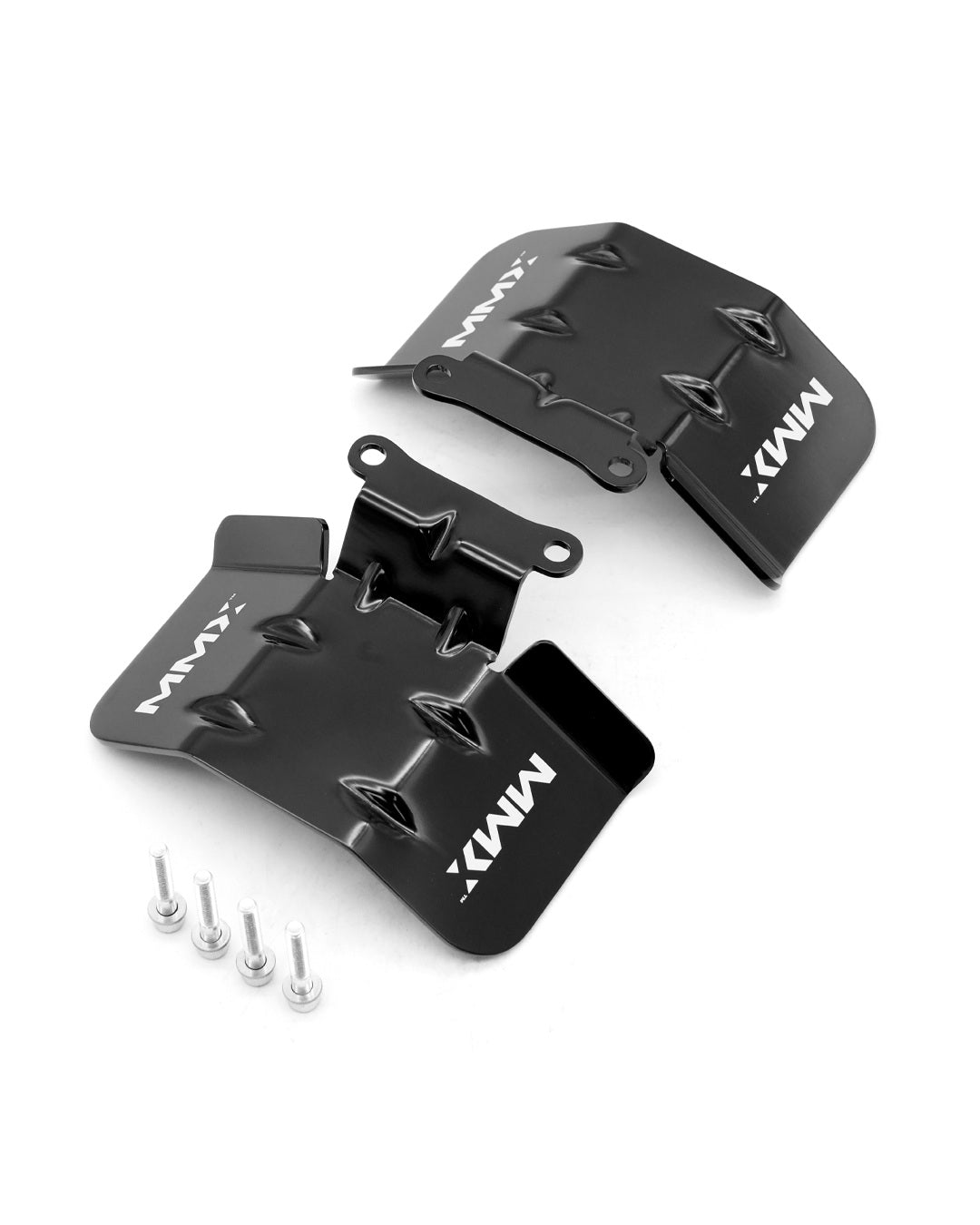 Pair of differential output-shaft heat shields with fitting hardware