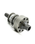 Single-piece crank hub and crank bolt shown together