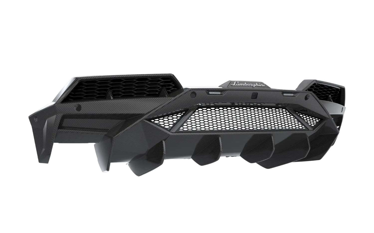 Lamborghini Revuelto rear diffuser, alternate studio render