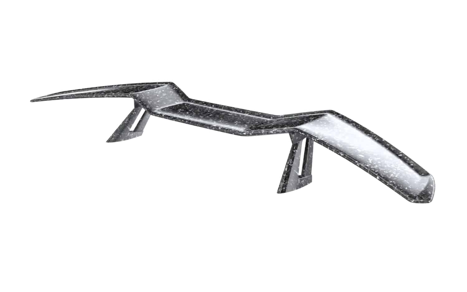 Forged carbon Lamborghini Revuelto fixed race spoiler, studio render